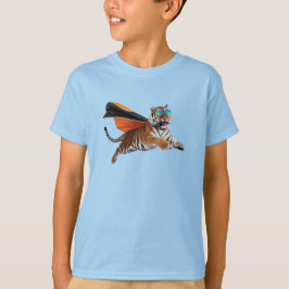 Rolig Tiger Superhjälte T Shirt