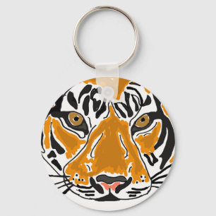 Rolig tigerkeychain för CF Nyckelring