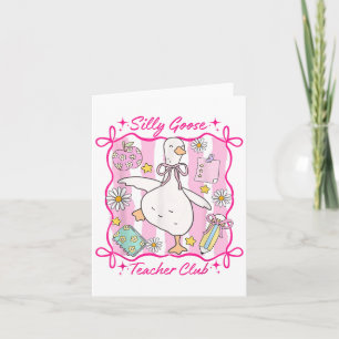 Rolig Tillbaka Till Skolan Dumma Gås Lärare Klubb  Kort
