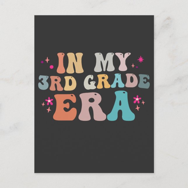 Rolig Tillbaka till skolan I min 3:e klass era Lär Vykort (Framsida)