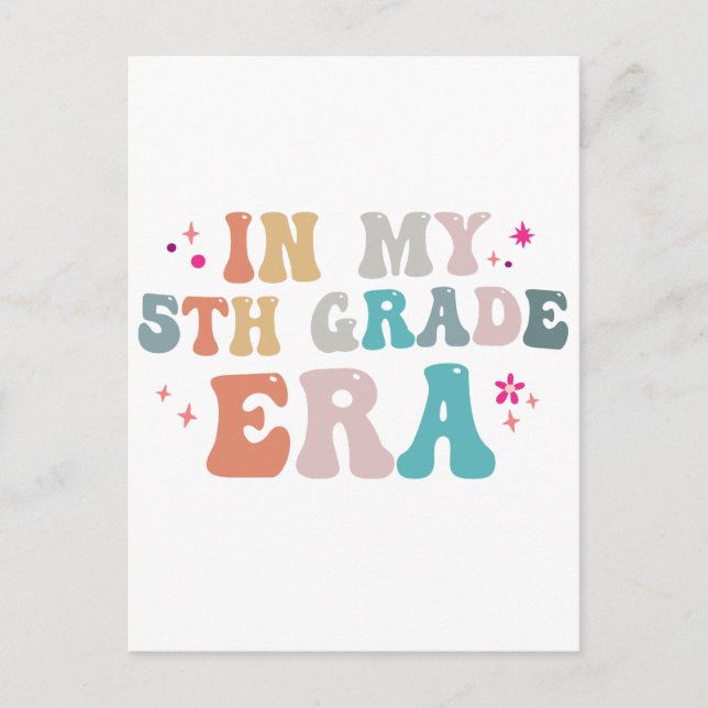 Rolig Tillbaka till skolan I min 5:e klass era lär Vykort (Framsida)