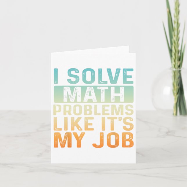 Rolig Tillbaka Till Skolan Jag Löser Matematiska P Kort (Framsida)
