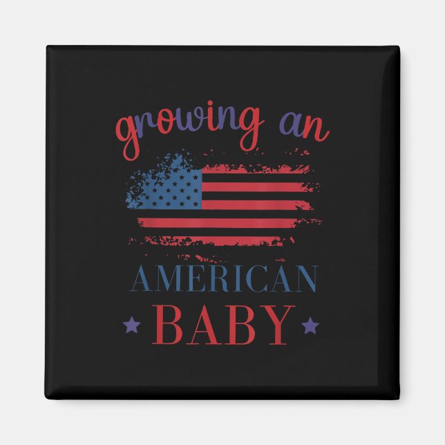 Rolig tillväxt En amerikansk bebis graviditet 4:e  Magnet (Framsidan)