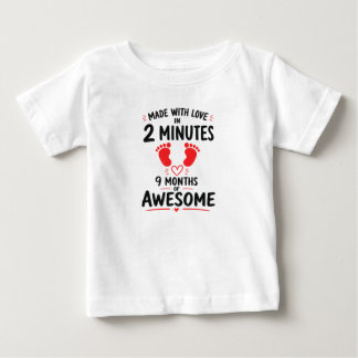 Rolig Tillverkad Med Kärlek På 2 Minuter 9 Månader T Shirt
