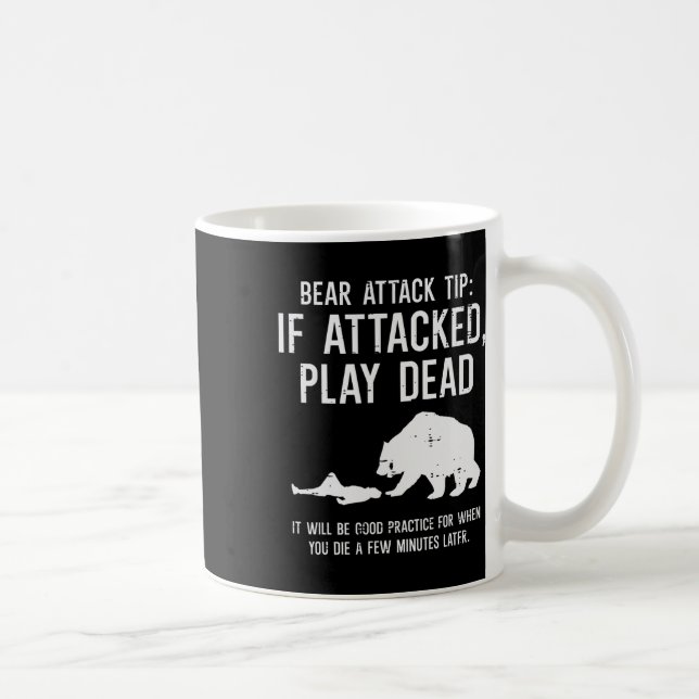 Rolig Tipp om Björnanfall under Camping för Män Kaffemugg (Höger)