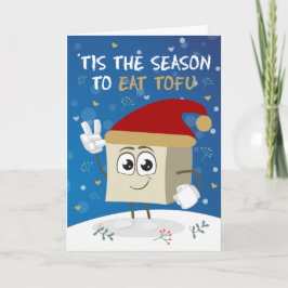 Rolig ´Tis the season to eat tofu, Vegansk jul Kort