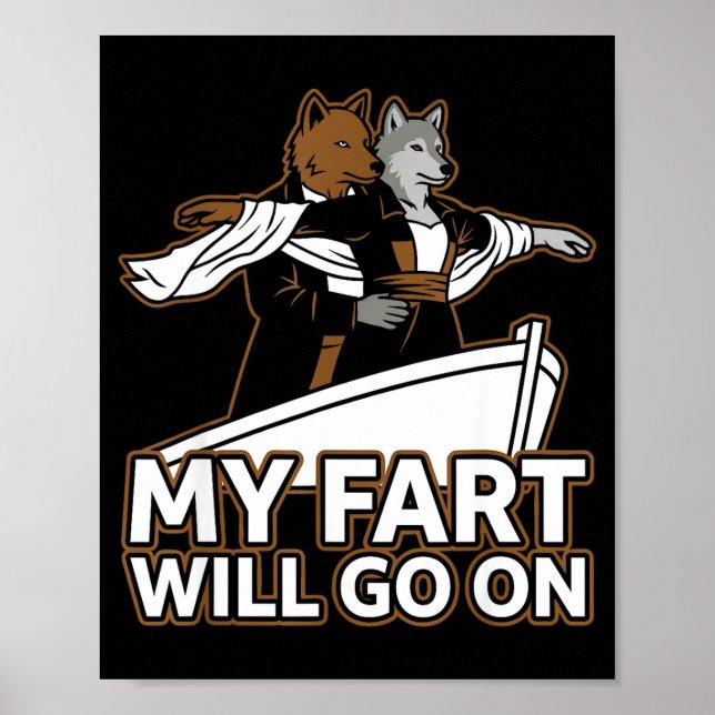 Rolig Titanic Alpha Wolf Parodi Min Fjärt Kommer A Poster (Framsidan)