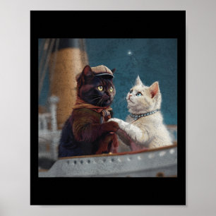 Rolig Titanic Film Katt Meme Rms Kryssningsfartyg Poster