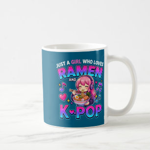 Rolig tjej älskar Anime Ramen K Kaffemugg