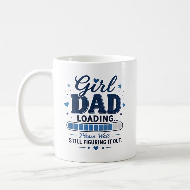 Rolig tjej pappa 2 foto kaffemugg (Vänster)