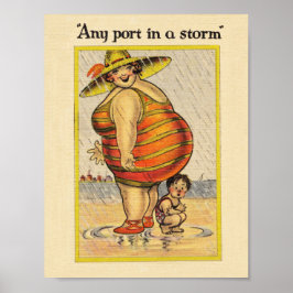 Rolig tjock dam på stranden poster