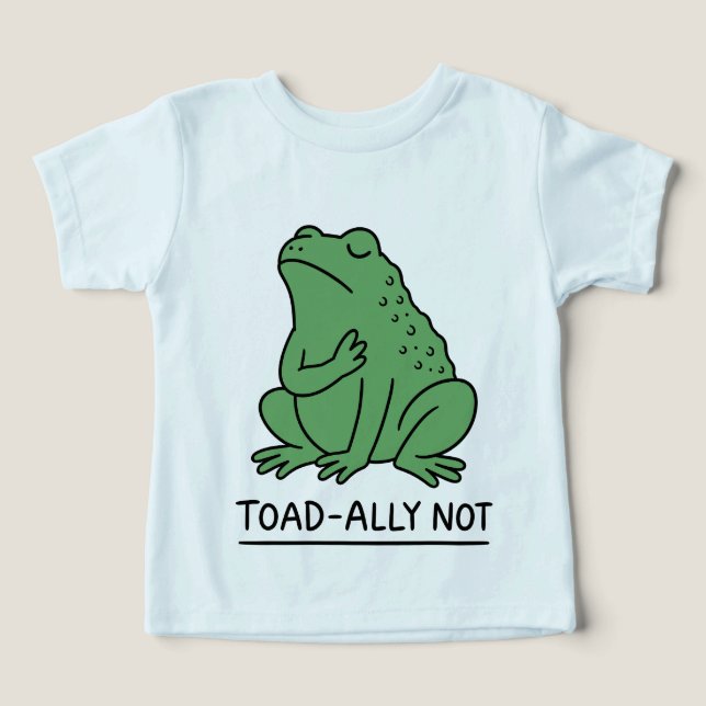 Rolig Toad-Ally Inte Groda T Shirt (Design Framsida)