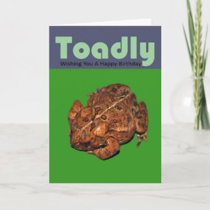 Rolig Toadly Groda Glad Födelsedag Kort