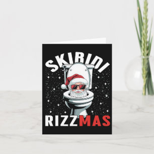 Rolig Toalett Tomte Skibidi Rizzmas Vit Elefant  Kort