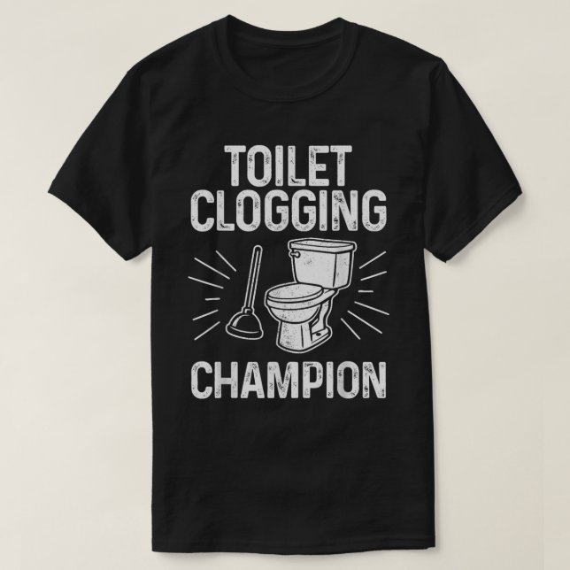 Rolig Toalettstoppningsmästare T-Shirt (Design framsida)
