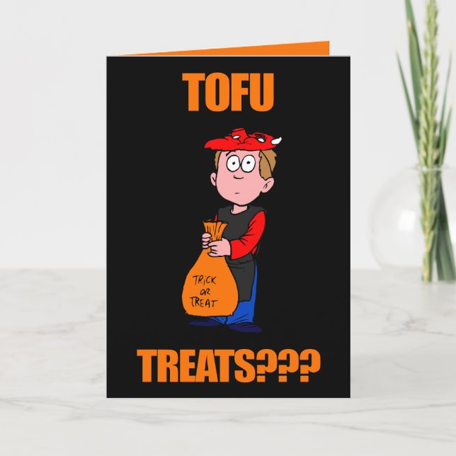 Rolig Tofu Halloween Kort (Framsida)