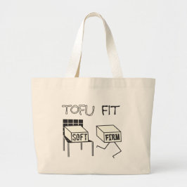 Rolig Tofu-lutemiksväska med Tofu-fit löpande tema Jumbo Tygkasse