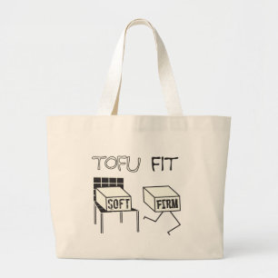 Rolig Tofu-lutemiksväska med Tofu-fit löpande tema Jumbo Tygkasse