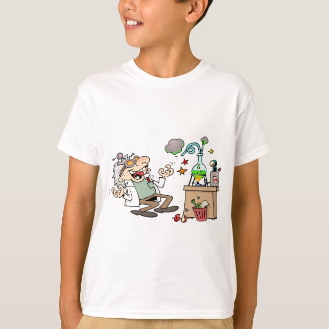Rolig tokig forskare tee shirt (Framsida)