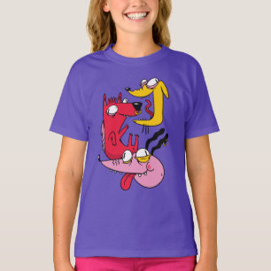 Rolig Tokig Hund Design T Shirt