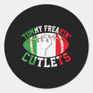 Rolig Tommy Freakin' Kotletter New Jersey Italien Runt Klistermärke