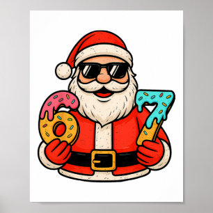 Rolig Tomte 67 Glass Drip Jul Xmas Tonåringar Poster