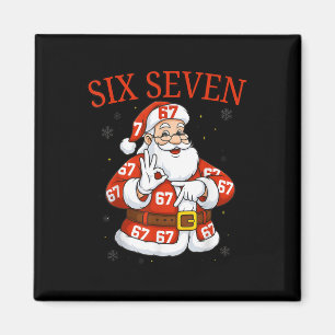Rolig Tomte 67 Sex Sju Meme Jul Högtid Te Magnet