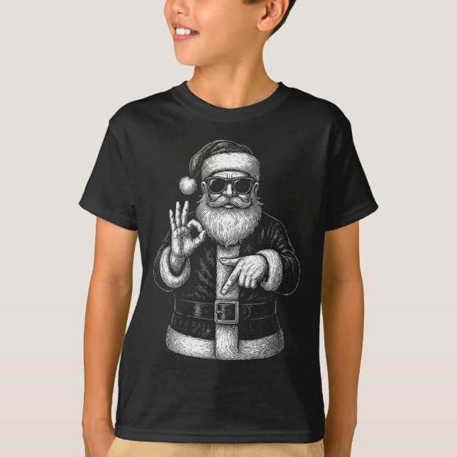 Rolig tomte 6 7 Meme-design _ Julmatematik humor T Shirt (Framsida)