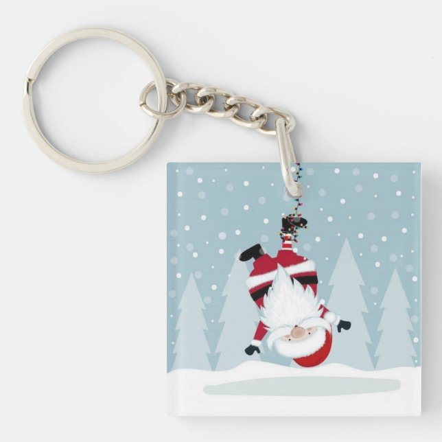 Rolig Tomte Hänger Upp och Ner (Framsidan)