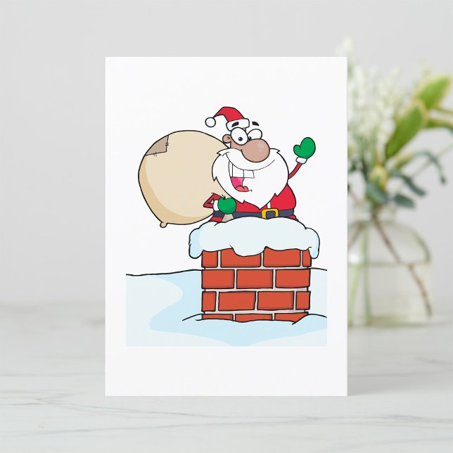 Rolig tomte i skorsten inbjudningar (Skapare uppladdad)