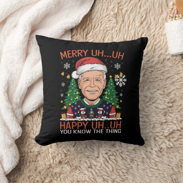 Rolig Tomte Joe Biden God Uh Uh Jul Felig Kudde (Filt)