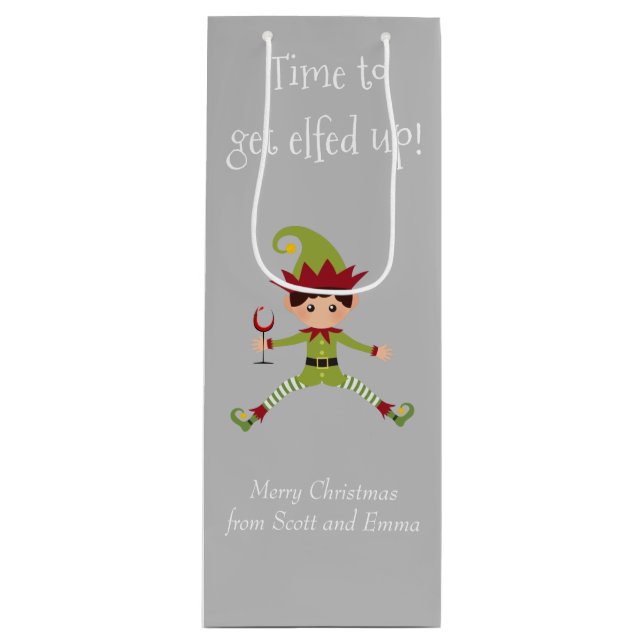 Rolig Tomte Jul Tomte Uppfylld Vin  (Framsidan)