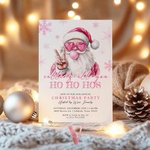 Rolig Tomte Jul Vänmas Party Inbjudningar