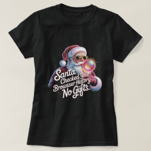 Rolig tomte kollade din webbhistorik Inga presente T Shirt