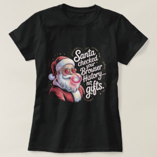 Rolig tomte kollade din webbhistorik Inga presente T Shirt