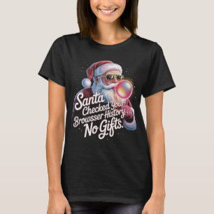 Rolig tomte kollade din webbhistorik Inga presente T Shirt
