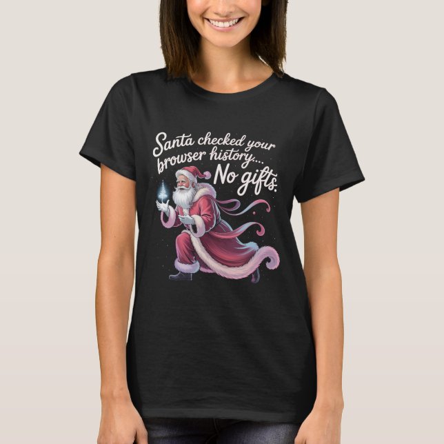 Rolig Tomte Kollade Din Webbhistorik Inga Presente T Shirt (Framsida)