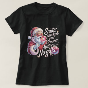 Rolig tomte kollade din webbhistorik Inga presente T Shirt
