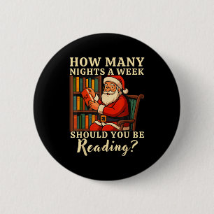 Rolig Tomte Läsning 67 Meme Tee Jul Lärar- Knapp