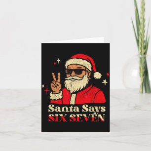 Rolig tomte säger sex sju 67 meme jul holid kort