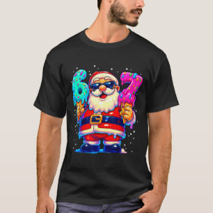 Rolig Tomte Säger Sex Sju 67 Meme Jul Xmas T Shirt