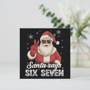 Rolig Tomte Säger Sex Sju Jul 67 Meme Jul Julkort