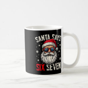 Rolig tomte säger sex sju jul 67 meme jul kaffemugg