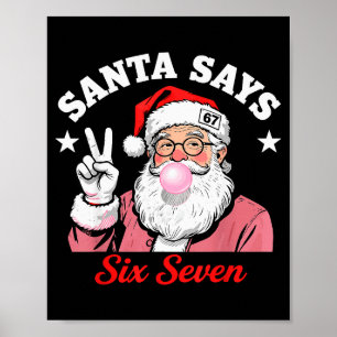 Rolig Tomte Säger Sex Sju Jul 67 Meme Jul Poster