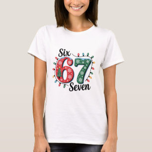 Rolig Tomte Säger Sex Sju Jul 67 Meme Jul T Shirt
