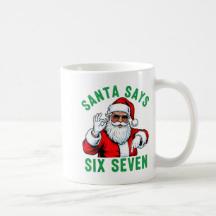 Rolig Tomte Säger Sex Sju Jul 67 Meme Xmas Kaffemugg