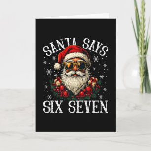 Rolig Tomte Säger Sex Sju Jul 67 Meme Xmas Kort