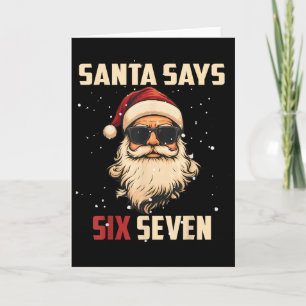 Rolig Tomte Säger Sex Sju Jul 67 Meme Xmas Kort