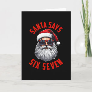 Rolig Tomte Säger Sex Sju Jul 67 Meme Xmas Kort