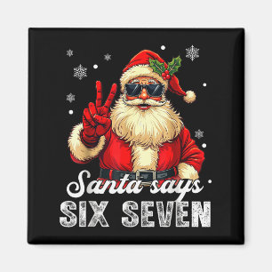 Rolig Tomte Säger Sex Sju Jul 67 Meme Xmas Magnet
